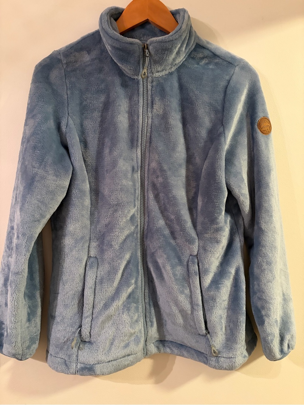 Gerry Weber Plush Full-Zip Jacket - Dusty Blue